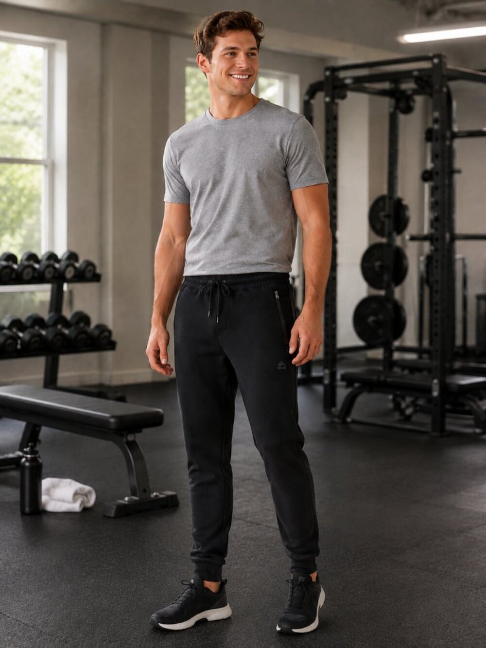 Men's Reebok Sweatpants In Black Size Small